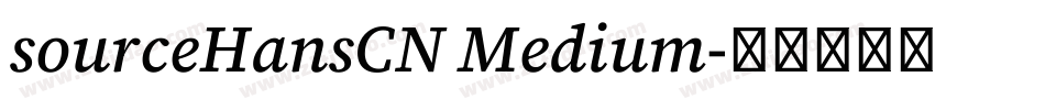 sourceHansCN Medium字体转换